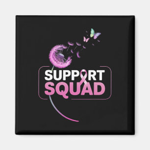 Aimant Soutien Squad Pink Ribbon Sensibilisation au cance
