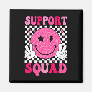 Aimant Soutien Squad Ruban rose Sourire Visage Cancer du