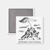 Aimant Souvenez-vous de nos anciens combattants (Recto/Verso)