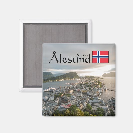 Aimant Souvenir d'Alesund (Recto/Verso)
