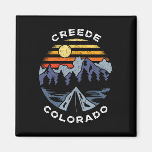 Aimant Souvenir de camping vacances montagnes Creede Colo