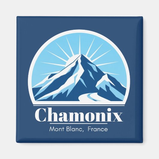 Aimant souvenir de Chamonix Mont Blanc France (Devant)