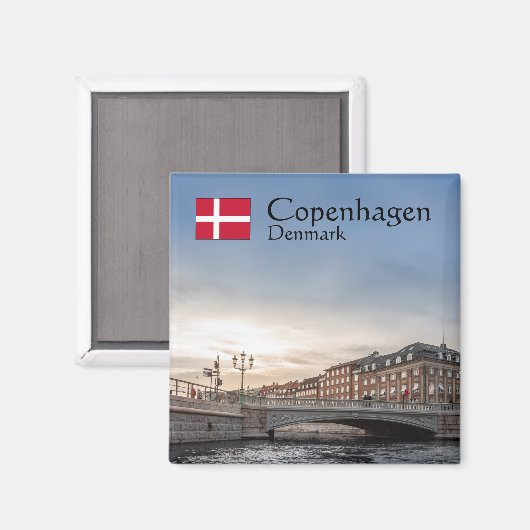 Aimant Souvenir de Copenhague (Recto/Verso)