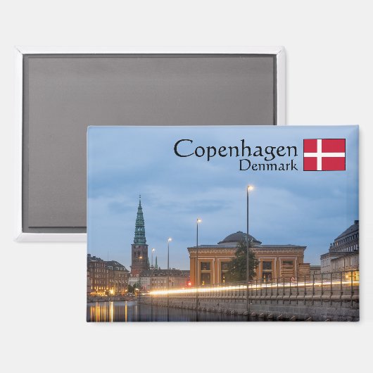 Aimant Souvenir de Copenhague (Recto/Verso)