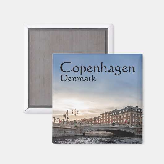 Aimant Souvenir de Copenhague (Recto/Verso)