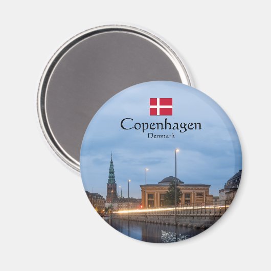 Aimant Souvenir de Copenhague (Recto/Verso)