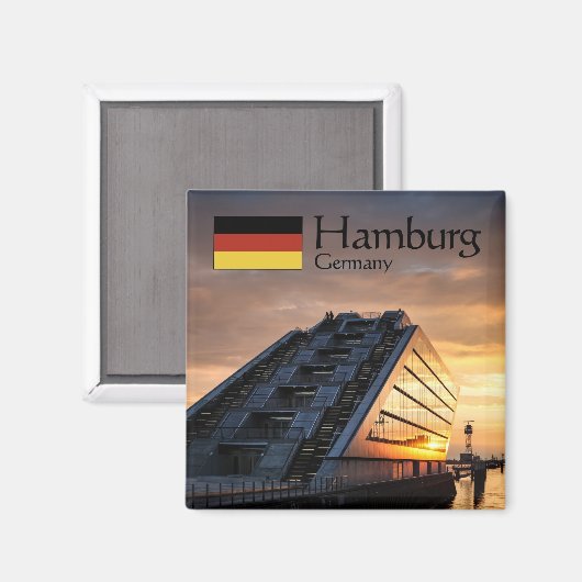 Aimant Souvenir de Hambourg (Recto/Verso)