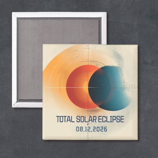Aimant Souvenir de l'éclipse de 2026 moderne