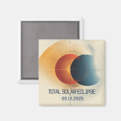 Aimant Souvenir de l'éclipse de 2026 moderne (Recto/Verso)