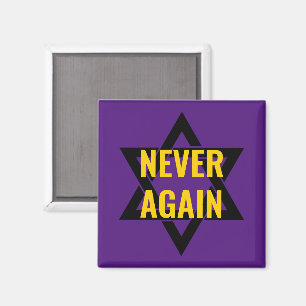 Aimant Souvenir de l'Holocauste JAMAIS DE NOUVEAU