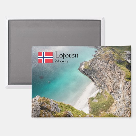 Aimant Souvenir de Lofoten Norvège (Recto/Verso)