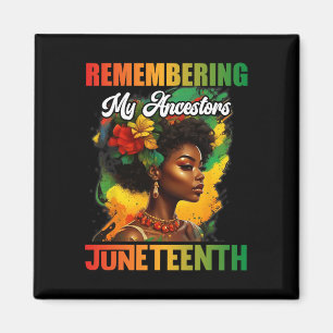 Aimant Souvenir de mes ancêtres JunetDix Célébrer Blac