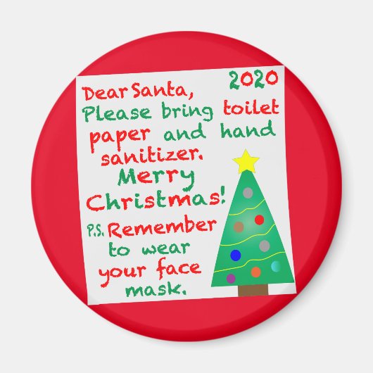 Aimant Souvenir de Noël 2020 (Devant)