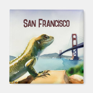 Aimant Souvenir de San Francisco Lizard Golden Gate
