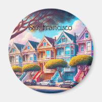 Souvenir de San Francisco Victorian Dames peintes