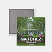 Aimant souvenir de vacances Natchez, Mississippi Antebell (Recto/Verso)