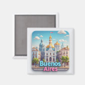 Aimant Souvenir de voyage à Buenos Aires 💙 (Recto/Verso)