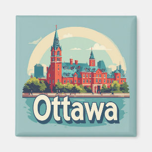 Aimant 🧲 Souvenir de voyage à Ottawa Canada pour les voy