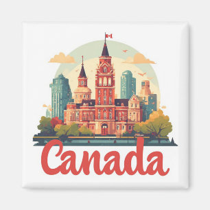 Aimant Souvenir de voyage au Canada pour les voyageurs du