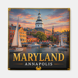 Aimant 📍 Souvenir de voyage dans le Maryland pour les pr