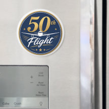souvenir de voyage en avion d'or 50e vol