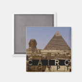 Aimant Souvenir du Caire Égypte (Recto/Verso)