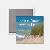 Aimant Souvenir du parc national des dunes d'Indiana (Recto/Verso)