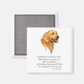 Aimant Souvenir Golden Retriever (Recto/Verso)