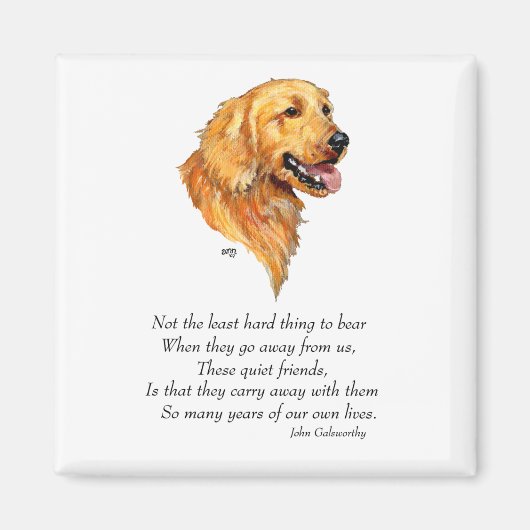 Aimant Souvenir Golden Retriever (Devant)