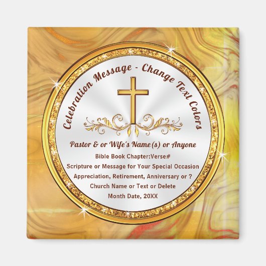 Aimant Souvenirs de l'église pour l'anniversaire ou toute (Devant)