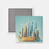 Aimant 🧲 Souvenirs de vacances à Dubaï à chérir 🌴 (Recto/Verso)