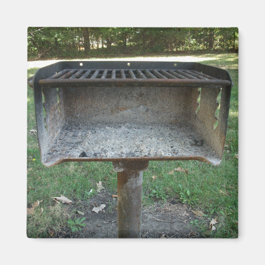 Aimant Souvenirs du camping Terrain de camping Grill (Devant)