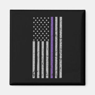 Aimant Souvenirs Problème Heimerheimer Usa Drapeau Purple