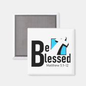 Aimant Soyez Béni Avec L'Aimant De Croix Et D'Écriture (Recto/Verso)