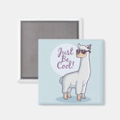 Aimant Soyez Cool Llama (Recto/Verso)