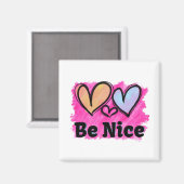 Aimant Soyez de beaux coeurs aquarelles (Recto/Verso)