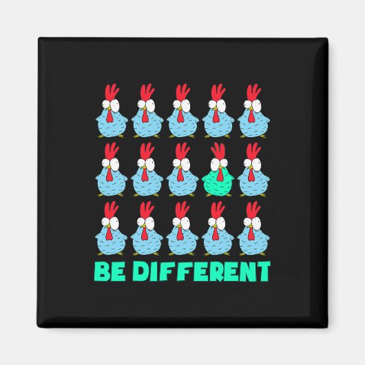 Aimant Soyez différents (Devant)