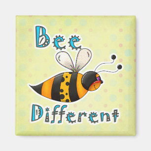 Aimant Soyez Différents Abeille À Bumble Repérée