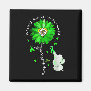 Aimant Soyez en forme de ruban vert Tournesol Tournesol s