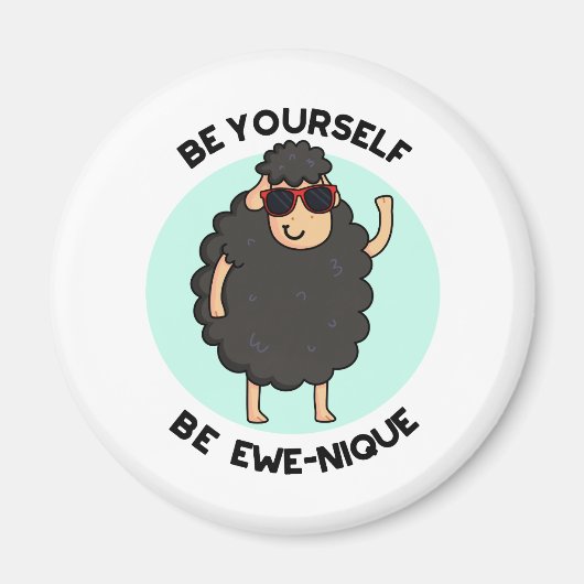 Aimant Soyez Ewenique Funny Sheep Pun (Devant)