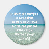 Aimant Soyez Fort Et Courageux Belle Plage Christian (Devant)