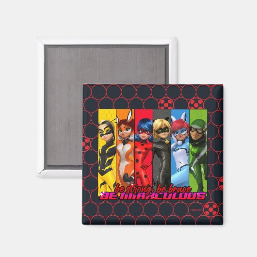 Aimant Soyez Fort, Soyez Courageux, Soyez Miraculeux (Recto/Verso)