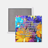 Aimant Soyez forte Écriture Biblique (Recto/Verso)