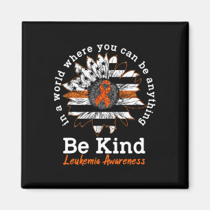 Aimant Soyez gentil Orange Ribbon Sunflower Kindness Leuk