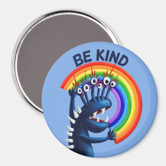Aimant Soyez gentil Rainbow Cute Kindness (Recto/Verso)