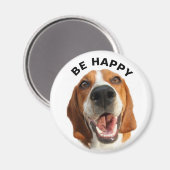 Aimant Soyez heureux Beagle (Recto/Verso)