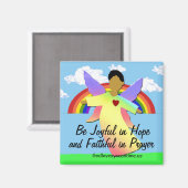 Aimant Soyez Joyeux dans l'espérance et fidèle dans la pr (Recto/Verso)