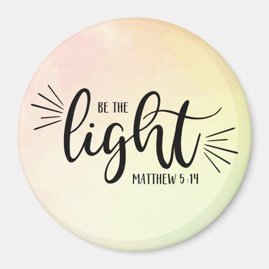 Aimant Soyez la Lumière Matthieu 5:14 (Devant)