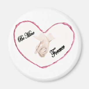 Aimant Soyez le mien pour toujours coeur avec les mains
