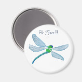 Aimant Soyez libre Dragonfly (Recto/Verso)